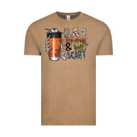 Vintage Coffee Eat drink be scary Vintage Tee - CowhideDigitalArt
