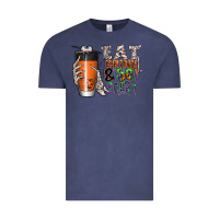 Vintage Denim Eat drink be scary Vintage Tee - CowhideDigitalArt