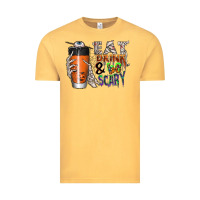 Vintage Mustard Eat drink be scary Vintage Tee - CowhideDigitalArt