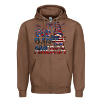 Chestnut god bless america Zipper Hoodie - NancyCooperArtShop