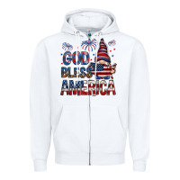 White god bless america Zipper Hoodie - NancyCooperArtShop