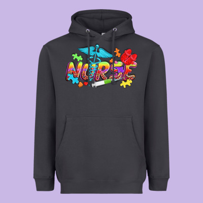 Autism Nurse Heavyweight Hoodie Designed By Nancycooperartshop