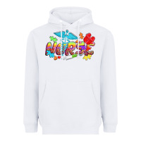 White Autism Nurse Heavyweight Hoodie - NancyCooperArtShop