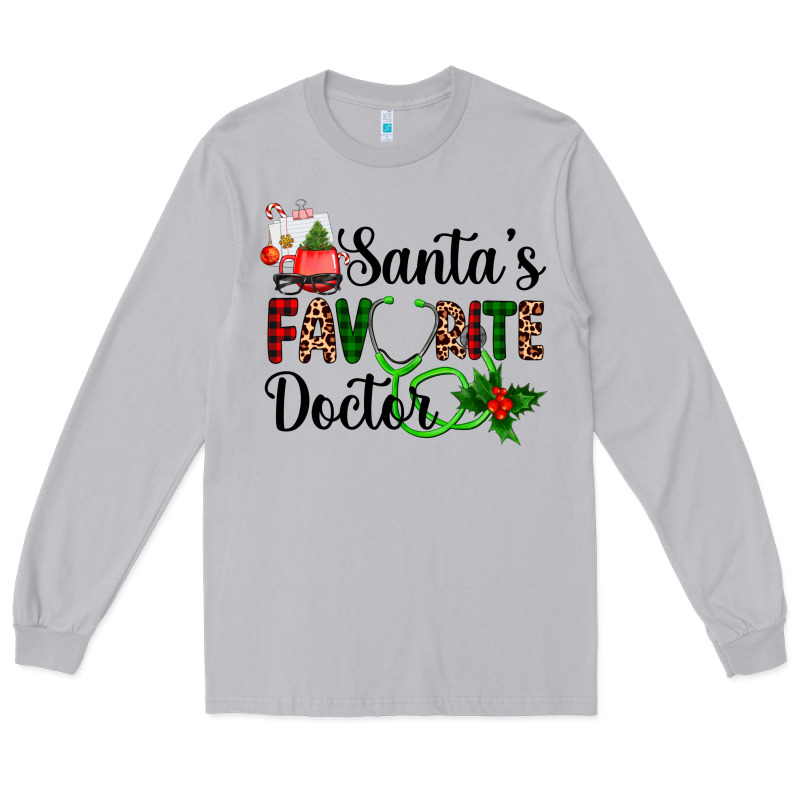 Santa's Favorite Doctor Long Sleeve Tee by AdoDesignShop | Teevron