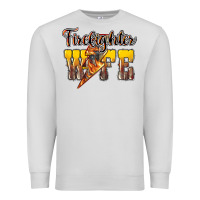 Dove Grey firefighter wife lightning bolt Premium Sweatshirt - NancyCooperArtShop