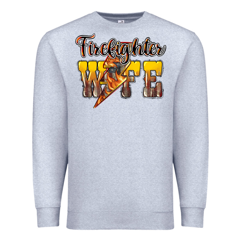 Firefighter Wife Lightning Bolt Premium Sweatshirt by NancyCooperArtShop | Teevron