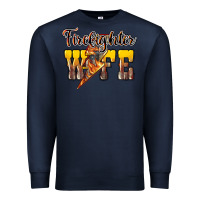 Navy firefighter wife lightning bolt Premium Sweatshirt - NancyCooperArtShop