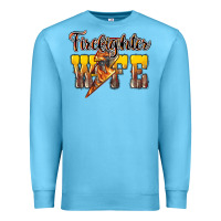 Ocean Blue firefighter wife lightning bolt Premium Sweatshirt - NancyCooperArtShop