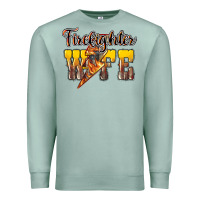 Seafoam firefighter wife lightning bolt Premium Sweatshirt - NancyCooperArtShop