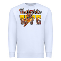 White firefighter wife lightning bolt Premium Sweatshirt - NancyCooperArtShop