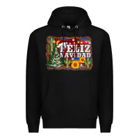 Black feliz navidad Premium Hoodie - AdoDesignShop
