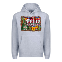 Heather Grey feliz navidad Premium Hoodie - AdoDesignShop