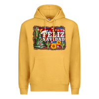 Mustard feliz navidad Premium Hoodie - AdoDesignShop