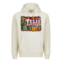 Oatmeal Heather feliz navidad Premium Hoodie - AdoDesignShop