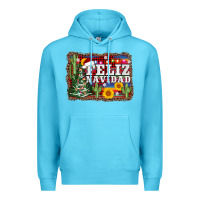 Ocean Blue feliz navidad Premium Hoodie - AdoDesignShop