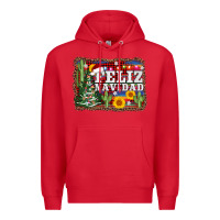 Red feliz navidad Premium Hoodie - AdoDesignShop