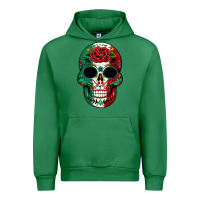 Emerald Mexican Skull Urban Hoodie - texasbilliewilder