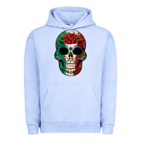 Pigment Grape Ice Mexican Skull Urban Hoodie - texasbilliewilder