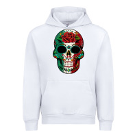 White Mexican Skull Urban Hoodie - texasbilliewilder