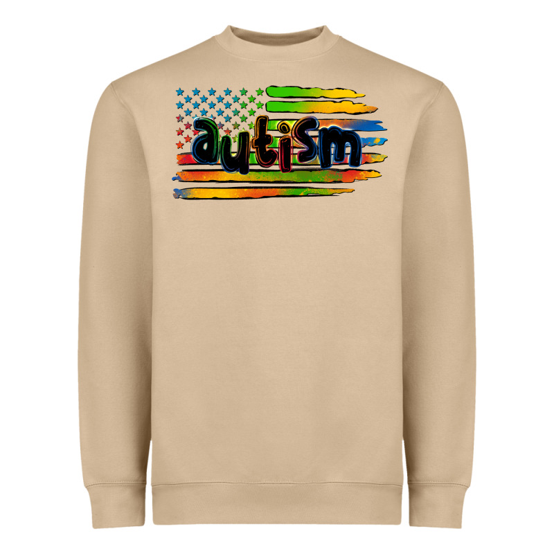 Autism American Flag Heavyweight Sweatshirt by Zillion Design Studio | Teevron