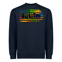 Navy autism american flag Heavyweight Sweatshirt - Zillion Design Studio