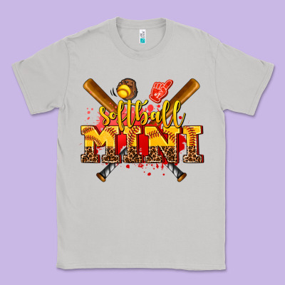Softball Mini Classic Tee Designed By Adodesignshop