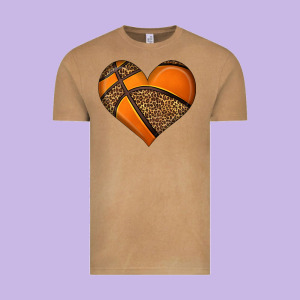 Basketball Heart Vintage Tee Designed By Hra Design Shop