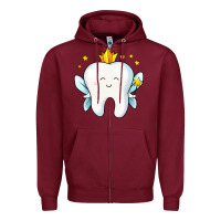 Burgundy tooth fairy Zipper Hoodie - Jasminsmagicworld