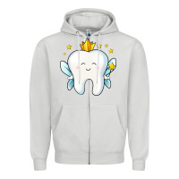 Dove Grey tooth fairy Zipper Hoodie - Jasminsmagicworld