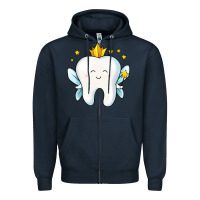 Navy tooth fairy Zipper Hoodie - Jasminsmagicworld