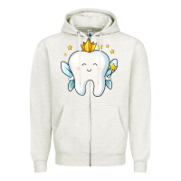 Oatmeal Heather tooth fairy Zipper Hoodie - Jasminsmagicworld