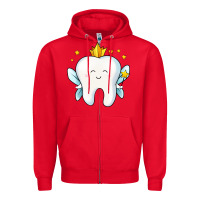 Red tooth fairy Zipper Hoodie - Jasminsmagicworld