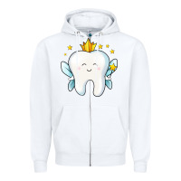 White tooth fairy Zipper Hoodie - Jasminsmagicworld
