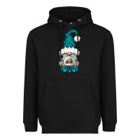 Winter Gnome With Snow Globe Heavyweight Hoodie | Teevron