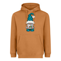 Meerkat winter gnome with snow globe Heavyweight Hoodie - NancyCooperArtShop