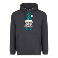 Smoke winter gnome with snow globe Heavyweight Hoodie - NancyCooperArtShop