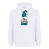 White winter gnome with snow globe Heavyweight Hoodie - NancyCooperArtShop
