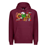Burgundy Christmas CNA Certified Nursing Assistant Premium Hoodie - LillyAllenDesigns