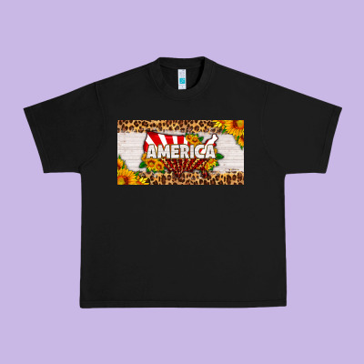 America Map Sunflower License Plate Urban Heavy Tee Designed By Hra Design Shop