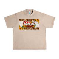 French Oak america map sunflower license plate Urban Heavy Tee - HRA Design Shop