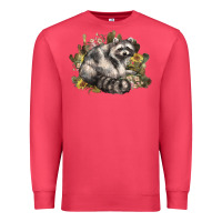 Cardinal floral racoon western Premium Sweatshirt - NancyCooperArtShop