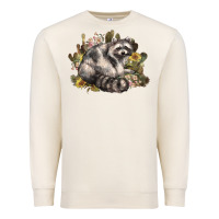 Sandshell floral racoon western Premium Sweatshirt - NancyCooperArtShop