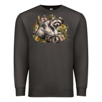 Smoke floral racoon western Premium Sweatshirt - NancyCooperArtShop
