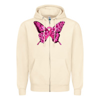Sandshell pink ribbon breast cancer butterfly Zipper Hoodie - Jasminsmagicworld