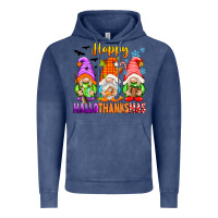 Vintage Denim happy hallothanksmas gnomes Vintage Hoodie - texasbilliewilder
