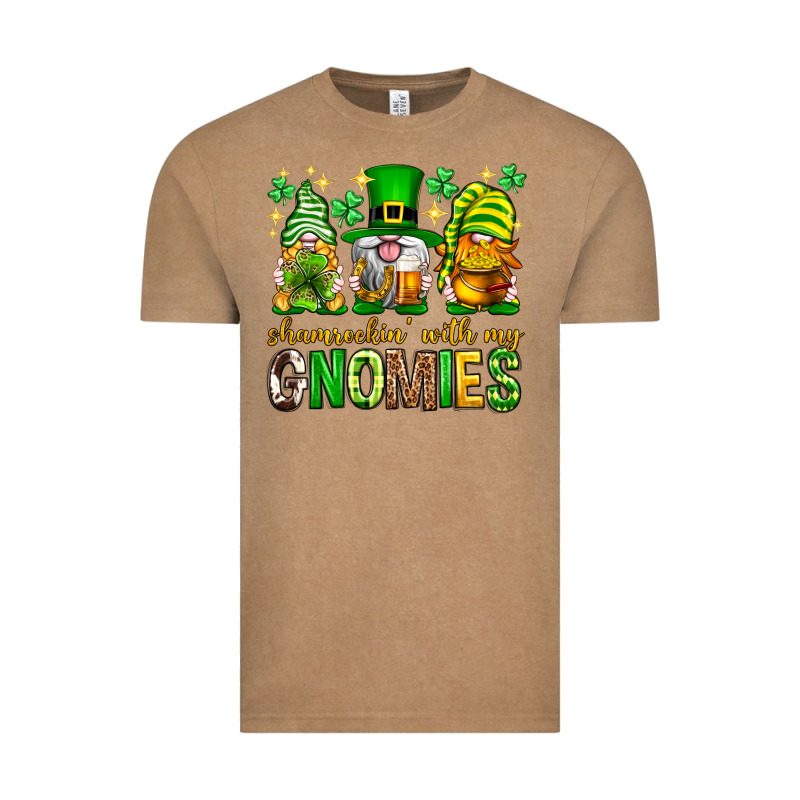 St. Patrick's Day Shamrockin' With My Gnomies Vintage Tee by Neo Western | Teevron