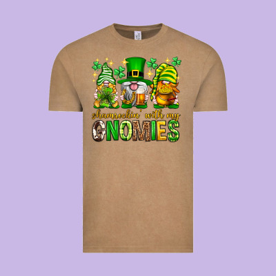 St. Patrick's Day Shamrockin' With My Gnomies Vintage Tee Designed By Neo Western