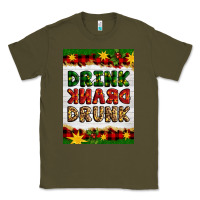 Army Green Christmas Drink Drank Drunk Classic Tee - Artiststas