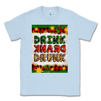 Dusty Blue Christmas Drink Drank Drunk Classic Tee - Artiststas