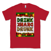 Red Christmas Drink Drank Drunk Classic Tee - Artiststas